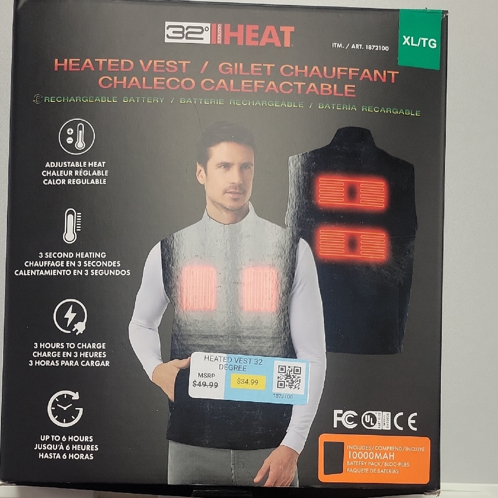 32 Degrees Gray Heated Vest